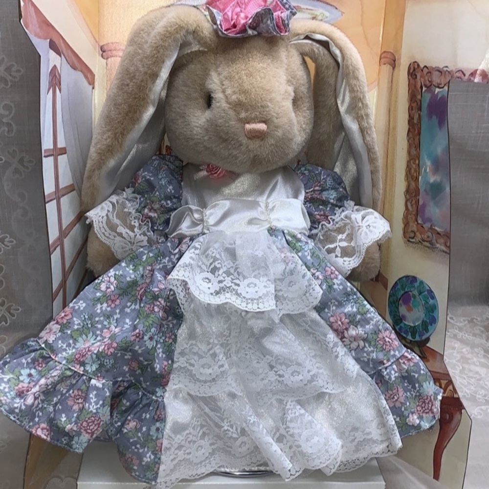 Precious Memories Collectible Classic bunny plush Easter 15" vtg Main Joy Kmart